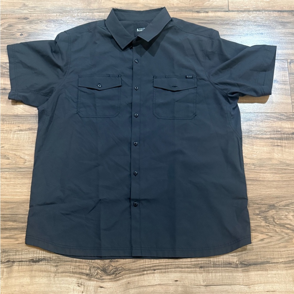 5.11 Tactical Short Sleeve Button-Down Shirt - Black 2XLarge